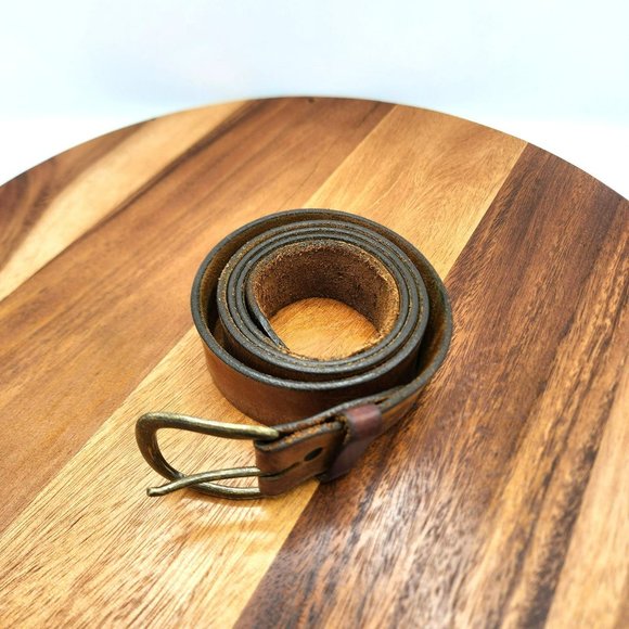 Justin Boot Company Belt 46 Brown Top Grain Leather Classic Work Made in USA - Picture 1 of 10